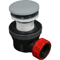 Mondiaz ruimte besparende click sifon 6,7 cm hoog solid surface rond clay