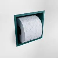 Mondiaz Easy Toiletrolhouder CUBE 160 solid surface 16x8,6cm kleur Smag. Geschikt voor op en inbouw.