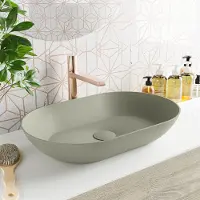 Mondiaz onni waskom solid surface 55 cm kleur army /army