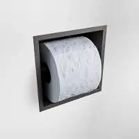 Mondiaz easy toiletrolhouder cube 160 solid surface 16x8,6 cm kleur dark grey. Geschikt voor op en inbouw.