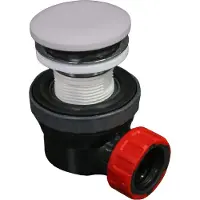 Mondiaz ruimte besparende click sifon 6,7 cm hoog solid surface rond cale