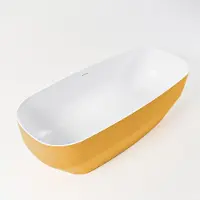 Mondiaz Vrijstaand Bad STONE 170x75cm Kleur Ocher / Talc