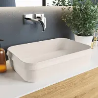 Mondiaz arvo waskom solid surface 55 cm kleur linen /linen