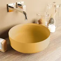 Mondiaz coss waskom solid surface 36 cm kleur ocher /ocher
