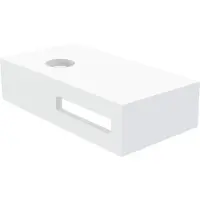 Best design Fontein planchet malo solid surface 40x21x10 cm mat wit