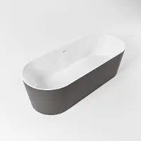 Mondiaz Vrijstaand bad noble 180x75 cm kleur dark grey /talc