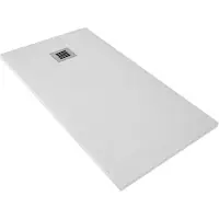 Alvoro Bewonen Bauke Douchebak Composietsteen - 160x90x3cm - Wit - Composietsteen - Douche, Douchebakken - 5404024102439