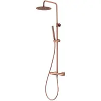 Alvoro Eclipse Opbouw Regendoucheset - Geborsteld Koper PVD - Messing - Kranen, Douchekranen, Douchesets, Opbouw Douchesets, Stortdouches - Kranen, Douchekranen, Douchesets, Opbouw douchesets,