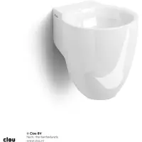 Clou Flush 6 fontein zonder kraangat met plug en bekersifon wit keramiek B27xH28xD31.5cm