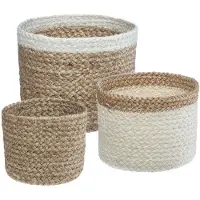 H&S Atmosphera Kids Jute opbergmanden - Set van 3 Bloempot - Opberger Decoratie