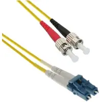 EECONN LC - ST Duplex Optical Fiber Patch kabel - Single Mode OS1 - geel / LSZH - 2 meter