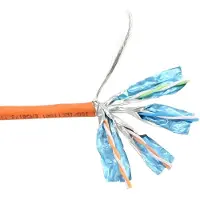 S-Impuls SFTP CAT7 600 MHz netwerkkabel | vaste aders | AWG24 | LSZH | oranje | 500 meter