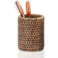 DECOR WALTHER Tandenborstelhouder Basket Rond Ratan Donker