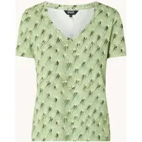 Snurk V-neck T-shirt Women Cozy Cactus Green-M