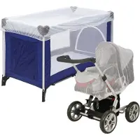 Playshoes Universeel muskietennet/klamboe voor baby ledikant/kinderwagen wit - Klamboes