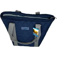 Merkloos Summerville Koeltas - Coolbag Beach - Strandtas met rits - 25L - Blauw/Grijs
