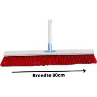 Synx Tools Stal bezem 80cm - Kunststof bezem - Straatbezem - Bezemsteel - Schrobborstels - Bezems - Buitenbezem - stalbezem - Nylon