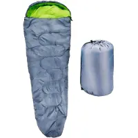 Camp Active Slaapzak | | 210 x 80 cm (Mummy, Grijs/Geel)