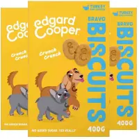 Edgard & Cooper 3x Adult Biscuit Kalkoen & Kip 400 gr