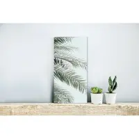MuchoWow Wanddecoratie Metaal - Aluminium Schilderij Industrieel - Plant - Groen - Natuur - Blauw - 20x40 cm - Dibond - Foto op aluminium - Industriële muurdecoratie - Voor de woonkamer/slaapkamer
