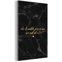 MuchoWow Wanddecoratie Metaal - Aluminium Schilderij Industrieel - Quotes - Spreuken - Goud - Marmer - 100x150 cm - Dibond - Foto op aluminium - Industriële muurdecoratie - Voor de woonkamer/slaapkamer