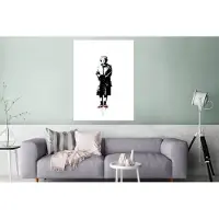 MuchoWow Wanddecoratie Metaal - Aluminium Schilderij Industrieel - Vrouw - Zwart - Wit - Engeland - 120x160 cm - Dibond - Foto op aluminium - Industriële muurdecoratie - Voor de woonkamer/slaapkamer