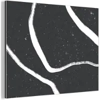 MuchoWow Wanddecoratie Metaal - Aluminium Schilderij Industrieel - Lijn - Minimalisme - Design - 160x120 cm - Dibond - Foto op aluminium - Industriële muurdecoratie - Voor de woonkamer/slaapkamer