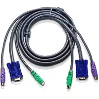 Aten 2L-5002P/C KVM PS/2 VGA-kabel, grijs, 1,8 m