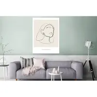 MuchoWow Wanddecoratie Metaal - Aluminium Schilderij Industrieel - Vrouwen - Line art - Tekst - Quotes - 120x160 cm - Dibond - Foto op aluminium - Industriële muurdecoratie - Voor de woonkamer/slaapkamer