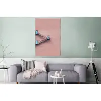 MuchoWow Wanddecoratie Metaal - Aluminium Schilderij Industrieel - Deur - Muur - Trap - Architectuur - 120x180 cm - Dibond - Foto op aluminium - Industriële muurdecoratie - Voor de woonkamer/slaapkamer