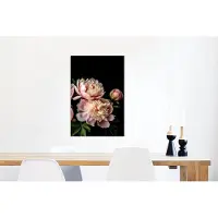 MuchoWow Wanddecoratie Metaal - Aluminium Schilderij Industrieel - Pioenrozen - Bloemen - Natuur - Roze - Wit - 40x60 cm - Dibond - Foto op aluminium - Industriële muurdecoratie - Voor de woonkamer/slaapkamer