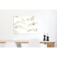 MuchoWow Wanddecoratie Metaal - Aluminium Schilderij Industrieel - Bladeren - Pastel - Design - 80x60 cm - Dibond - Foto op aluminium - Industriële muurdecoratie - Voor de woonkamer/slaapkamer