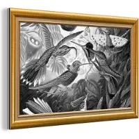 MuchoWow Wanddecoratie Metaal - Aluminium Schilderij Industrieel - Oude meesters - Kunstwerk - Lijst - Gold - 60x40 cm - Dibond - Foto op aluminium - Industriële muurdecoratie - Voor de woonkamer/slaapkamer