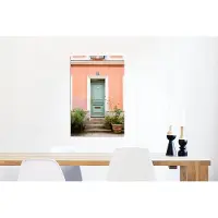 MuchoWow Wanddecoratie Metaal - Aluminium Schilderij Industrieel - Parijs - Deur - Pastel - Architectuur - 60x90 cm - Dibond - Foto op aluminium - Industriële muurdecoratie - Voor de woonkamer/slaapkamer
