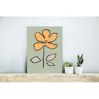 MuchoWow Wanddecoratie Metaal - Aluminium Schilderij Industrieel - Bloem - Geel - Groen - Abstract - 30x40 cm - Dibond - Foto op aluminium - Industriële muurdecoratie - Voor de woonkamer/slaapkamer