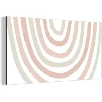 MuchoWow Wanddecoratie Metaal - Aluminium Schilderij Industrieel - Regenboog - Design - Pastel - 80x40 cm - Dibond - Foto op aluminium - Industriële muurdecoratie - Voor de woonkamer/slaapkamer