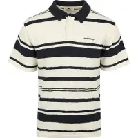Anerkjendt Heren Polo's & T-shirts Aksofus Stripe S/s Knit - Gebroken Wit - Maat S