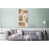 MuchoWow Wanddecoratie Metaal - Aluminium Schilderij Industrieel - Vormen - Abstract - Puzzel - Hout - 80x160 cm - Dibond - Foto op aluminium - Industriële muurdecoratie - Voor de woonkamer/slaapkamer