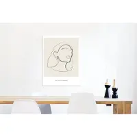 MuchoWow Wanddecoratie Metaal - Aluminium Schilderij Industrieel - Vrouwen - Line art - Tekst - Quotes - 60x80 cm - Dibond - Foto op aluminium - Industriële muurdecoratie - Voor de woonkamer/slaapkamer