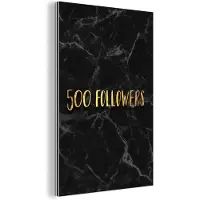 MuchoWow Wanddecoratie Metaal - Aluminium Schilderij Industrieel - Social Media - Instagram - Goud - Marmer - 120x180 cm - Dibond - Foto op aluminium - Industriële muurdecoratie - Voor de woonkamer/slaapkamer