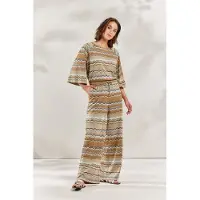 Summum Woman Jumpsuit Zig Zag Lurex Jacquard Desert Maat: XS | Jumpsuits Outlet | Dames | Bruin