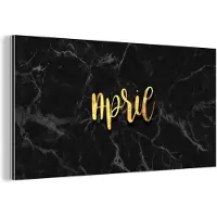 MuchoWow Wanddecoratie Metaal - Aluminium Schilderij Industrieel - Quote - Kalender - April - Goud - 160x80 cm - Dibond - Foto op aluminium - Industriële muurdecoratie - Voor de woonkamer/slaapkamer