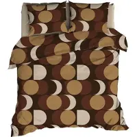 Satin d'or Dekbedovertrek Artballs Bruin Satijn-200 x 200 / 220 cm | 2-Persoons
