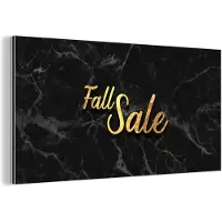 MuchoWow Wanddecoratie Metaal - Aluminium Schilderij Industrieel - Sale - Herfst - Goud - Marmer - 160x80 cm - Dibond - Foto op aluminium - Industriële muurdecoratie - Voor de woonkamer/slaapkamer