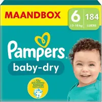 Pampers Baby Dry Maat 6 - 184 Luiers Maandbox