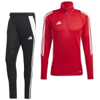 Adidas Tiro 24 Trainingspak 1/4-Zip Kids Rood Zwart Wit
