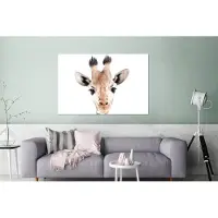 MuchoWow Wanddecoratie Metaal - Aluminium Schilderij Industrieel - Giraffe - Dieren - Natuur - Portret - 120x80 cm - Dibond - Foto op aluminium - Industriële muurdecoratie - Voor de woonkamer/slaapkamer