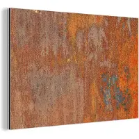 MuchoWow Wanddecoratie Metaal - Aluminium Schilderij Industrieel - Roest - IJzer - Industrieel - Oud - 120x80 cm - Dibond - Foto op aluminium - Industriële muurdecoratie - Voor de woonkamer/slaapkamer
