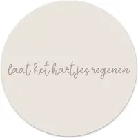 Label2X Muurcirkel kids hartjesregen