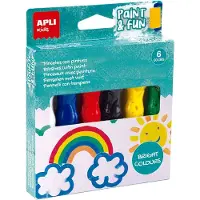 APLI Kids Verftubes met kwast | 6 kleuren